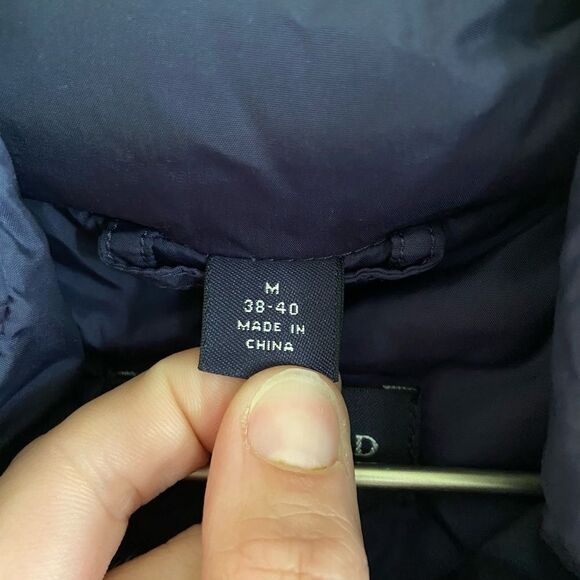 LANDS END Women’s Goose Down Vest Navy Medium - Picture 6 of 7